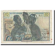 Billet, French West Africa, 50 Francs, Undated (1956), KM:45, TB