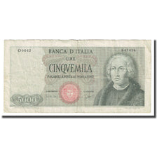 Biljet, Italië, 5000 Lire, 1964, 1964-09-03, KM:98a, TB