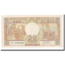 Nota, Bélgica, 50 Francs, 1948, 1948-06-01, KM:133a, EF(40-45)