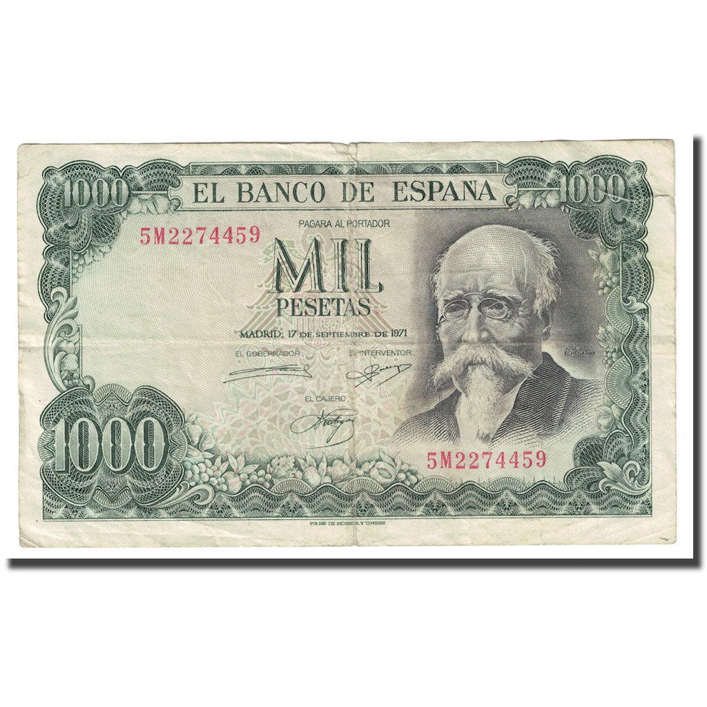 Banconote, Spagna, 1000 Pesetas, 1971, 1971-09-17, KM:154, MB