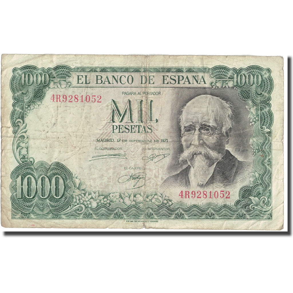 Banconote, Spagna, 1000 Pesetas, 1971, 1971-09-17, KM:154, MB