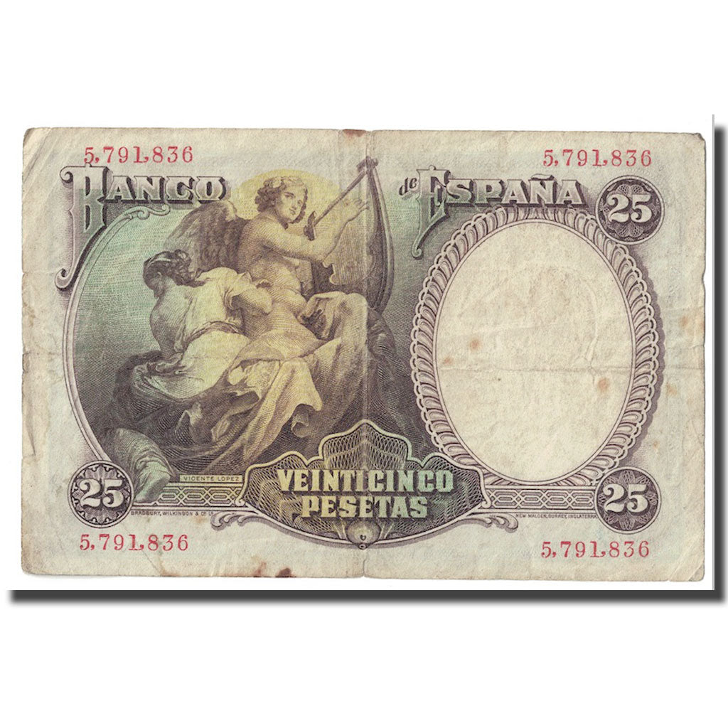Geldschein, Spanien, 25 Pesetas, 1931, 1931-04-25, KM:81, S