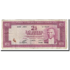 Banknote, Turkey, 2 1/2 Lira, 1957, 1957-07-01, KM:152a, VF(20-25)