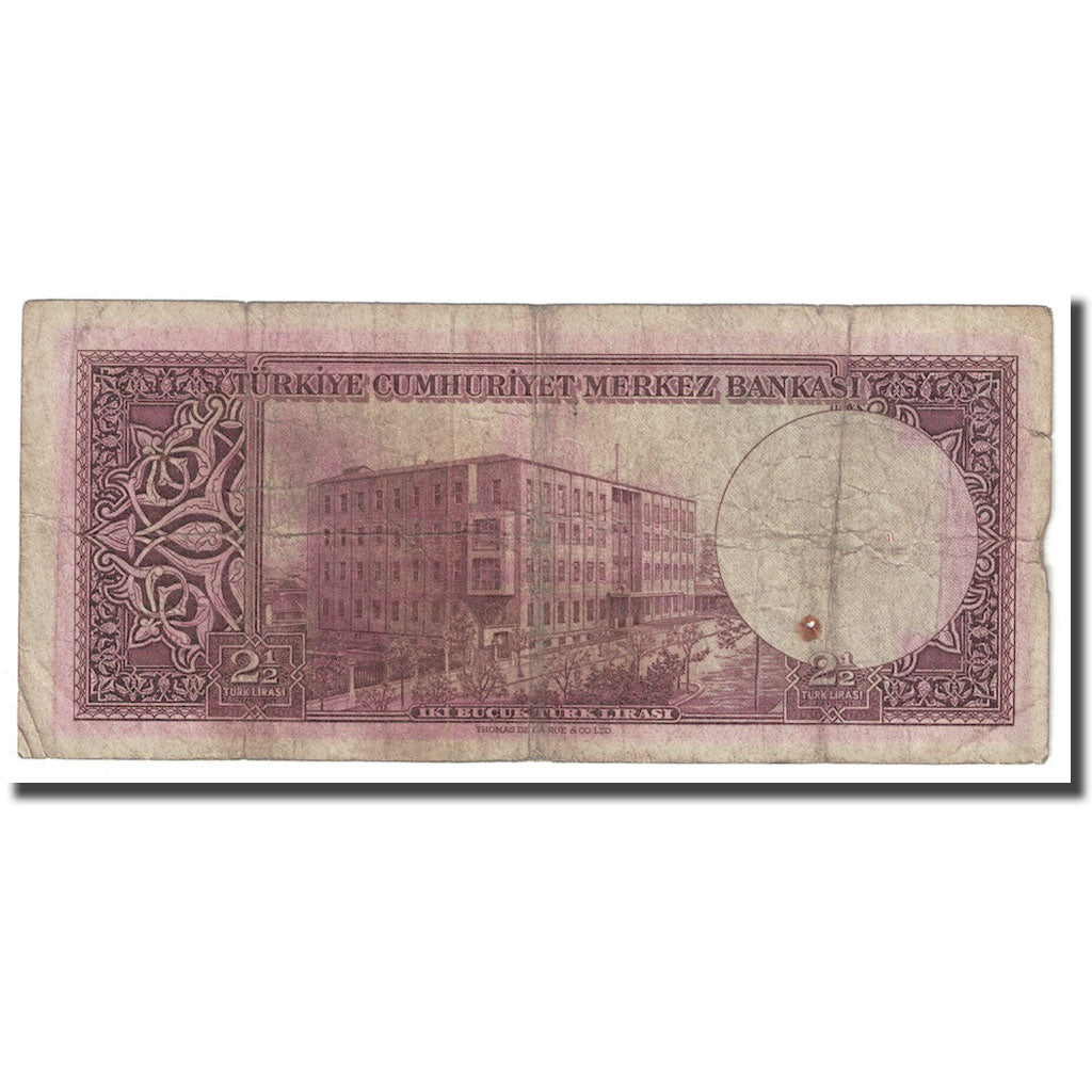 Geldschein, Türkei, 2 1/2 Lira, 1955, 1955-01-03, KM:151a, S