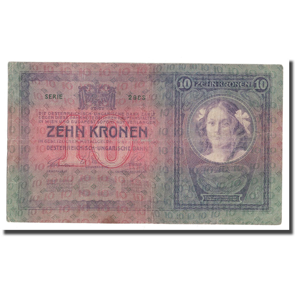 Geldschein, Österreich, 10 Kronen, 1904, 1904-01-02, KM:9, SGE