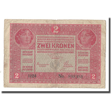 Banconote, Austria, 2 Kronen, 1917, 1917-03-01, KM:21, D+