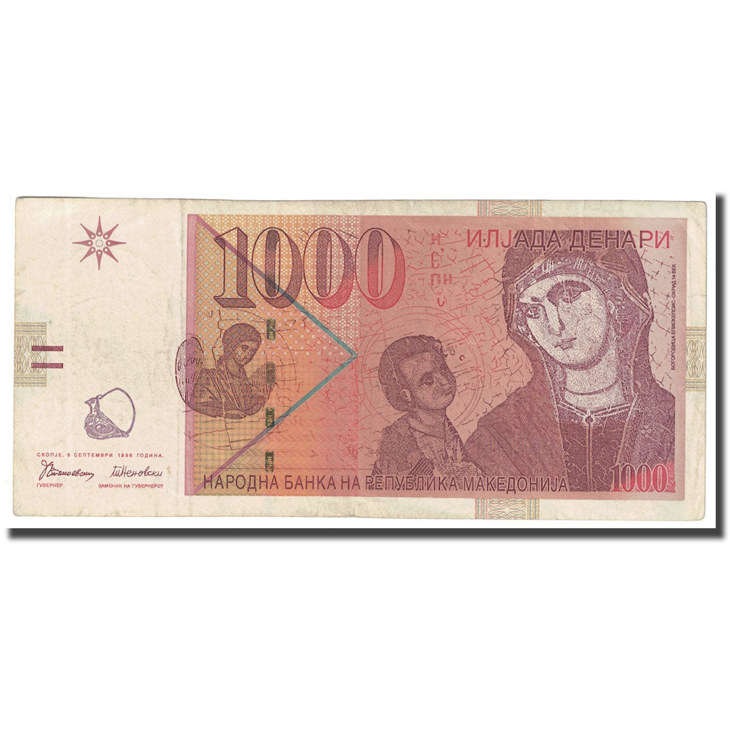 Banconote, Macedonia, 1000 Denari, 1996, 1996-09-08, KM:18a, MB+