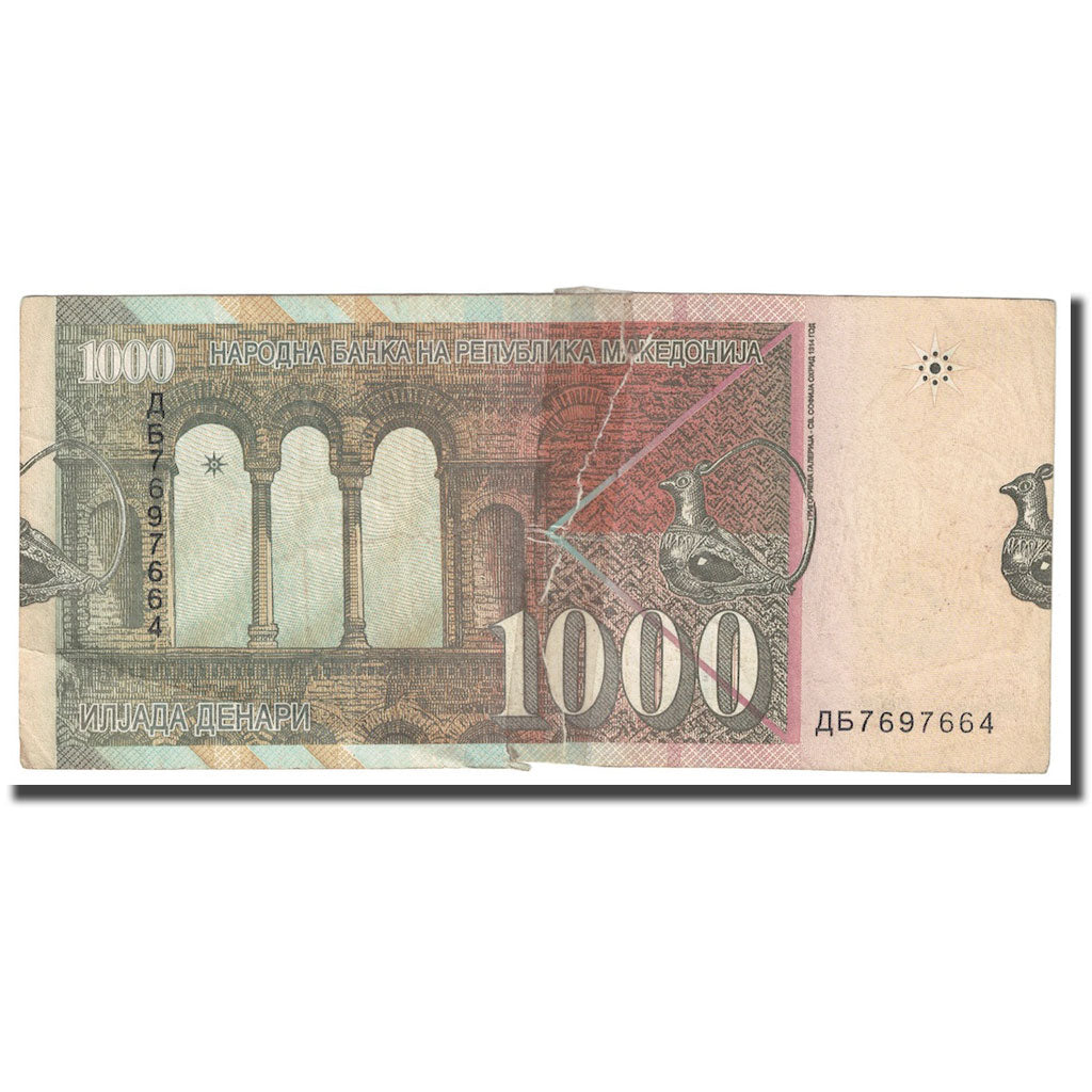Billet, Macédoine, 1000 Denari, 1996, 1996-09-08, KM:18a, B+