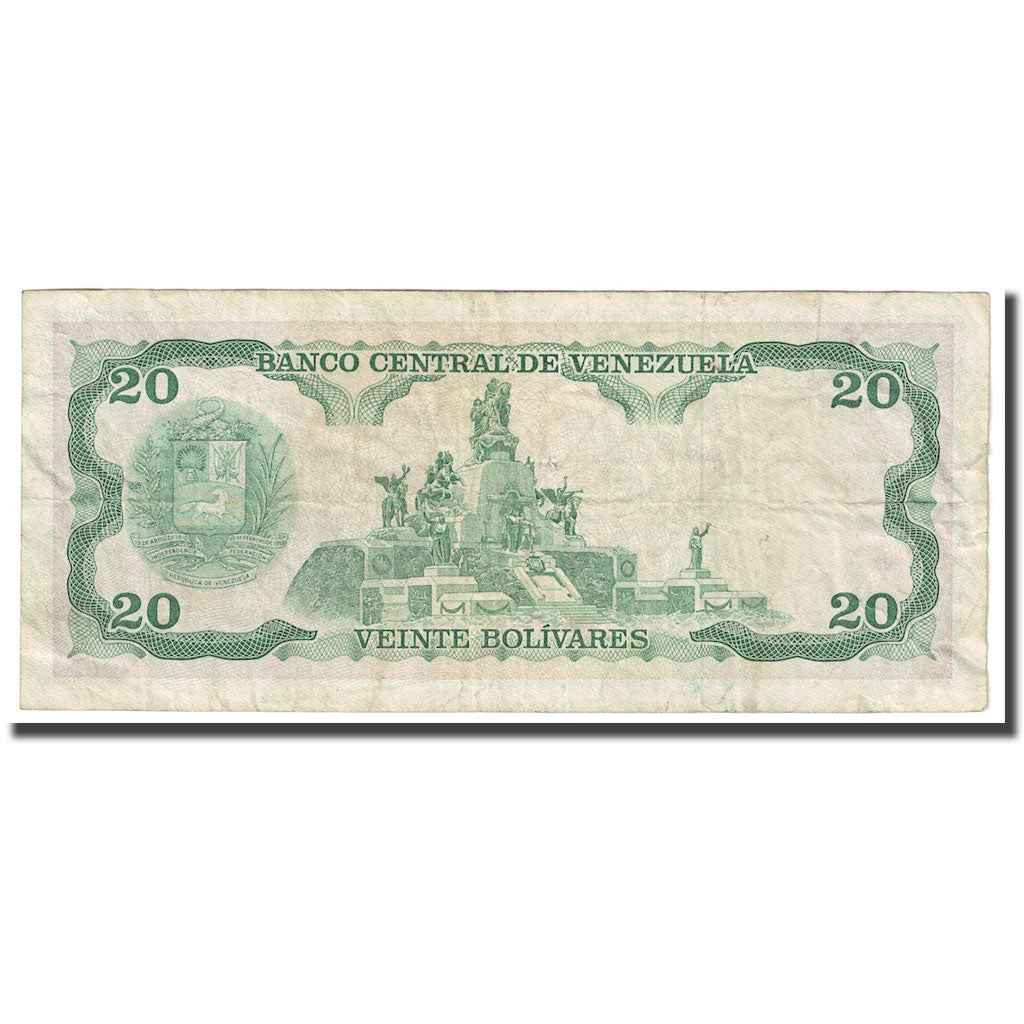 Geldschein, Venezuela, 20 Bolivares, 1989, 1989-09-07, KM:63b, SGE+