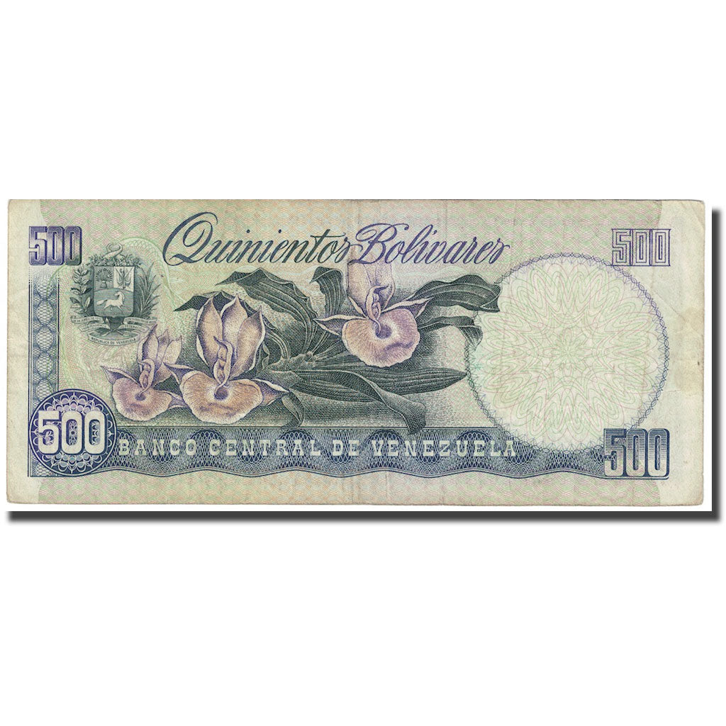 Biljet, Venezuela, 500 Bolivares, 1990, 1990-05-31, KM:67d, B+