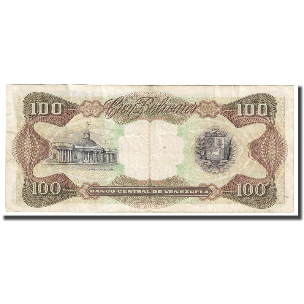 Banknote, Venezuela, 100 Bolivares, 1992, 1992-05-12, KM:66d, EF(40-45)
