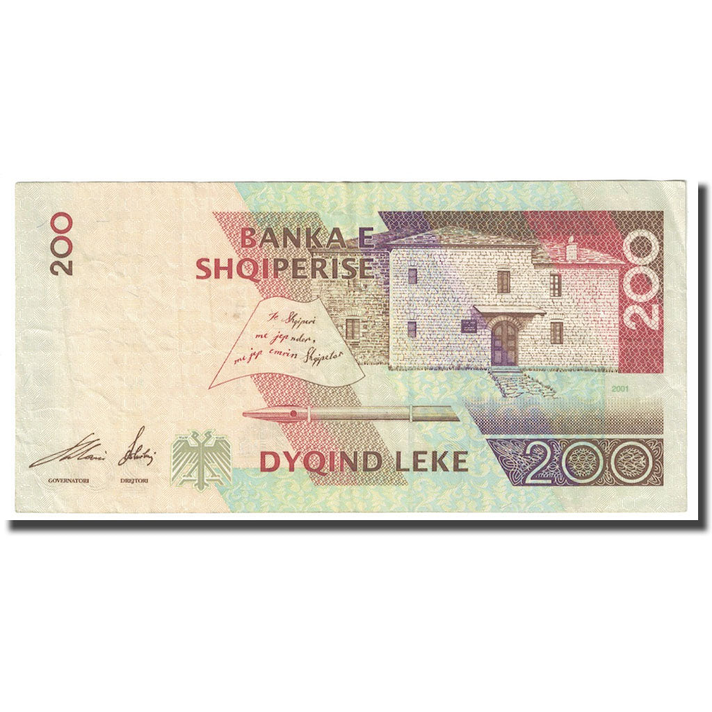 Geldschein, Albania, 200 Lekë, 2001, KM:67, S+