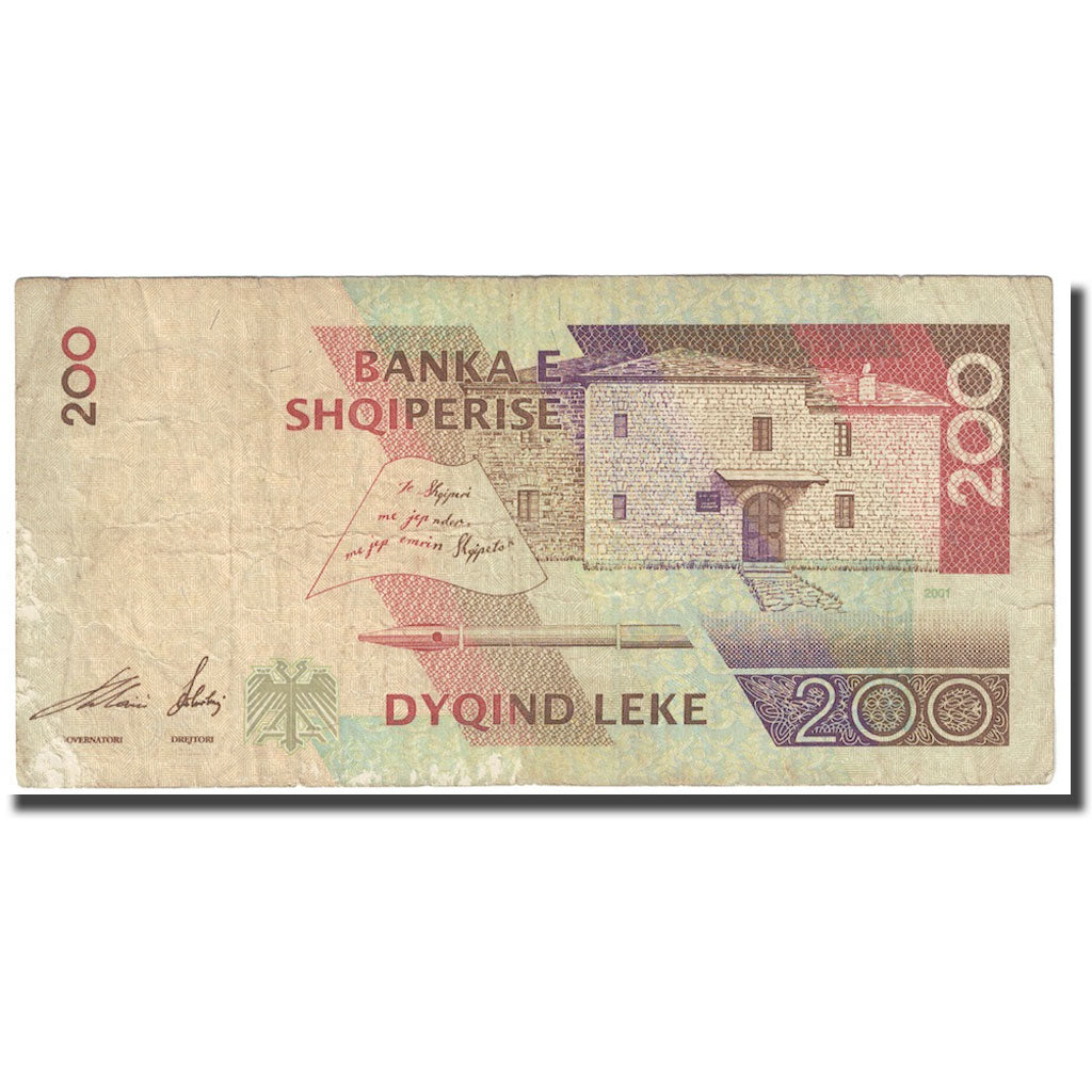 Geldschein, Albania, 200 Lekë, 2001, KM:67, S