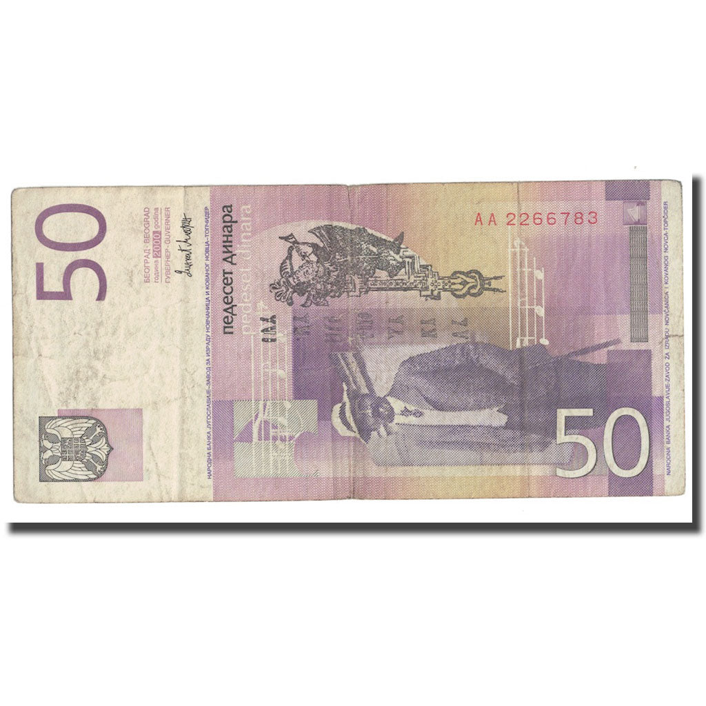 Banknote, Yugoslavia, 50 Dinara, 2000, KM:155a, F(12-15)