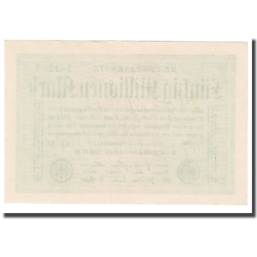 Banknote, Germany, 50 Millionen Mark, 1923, 1923-09-01, KM:109a, AU(55-58)