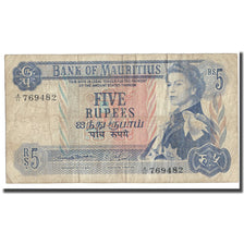 Banknote, Mauritius, 5 Rupees, Undated (1967), KM:30a, F(12-15)