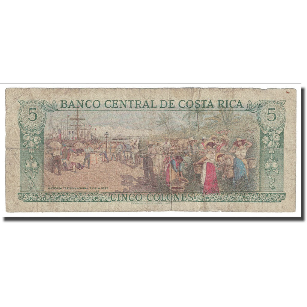 Billete, 5 Colones, 1970, Costa Rica, 1970-06-21, KM:236b, RC