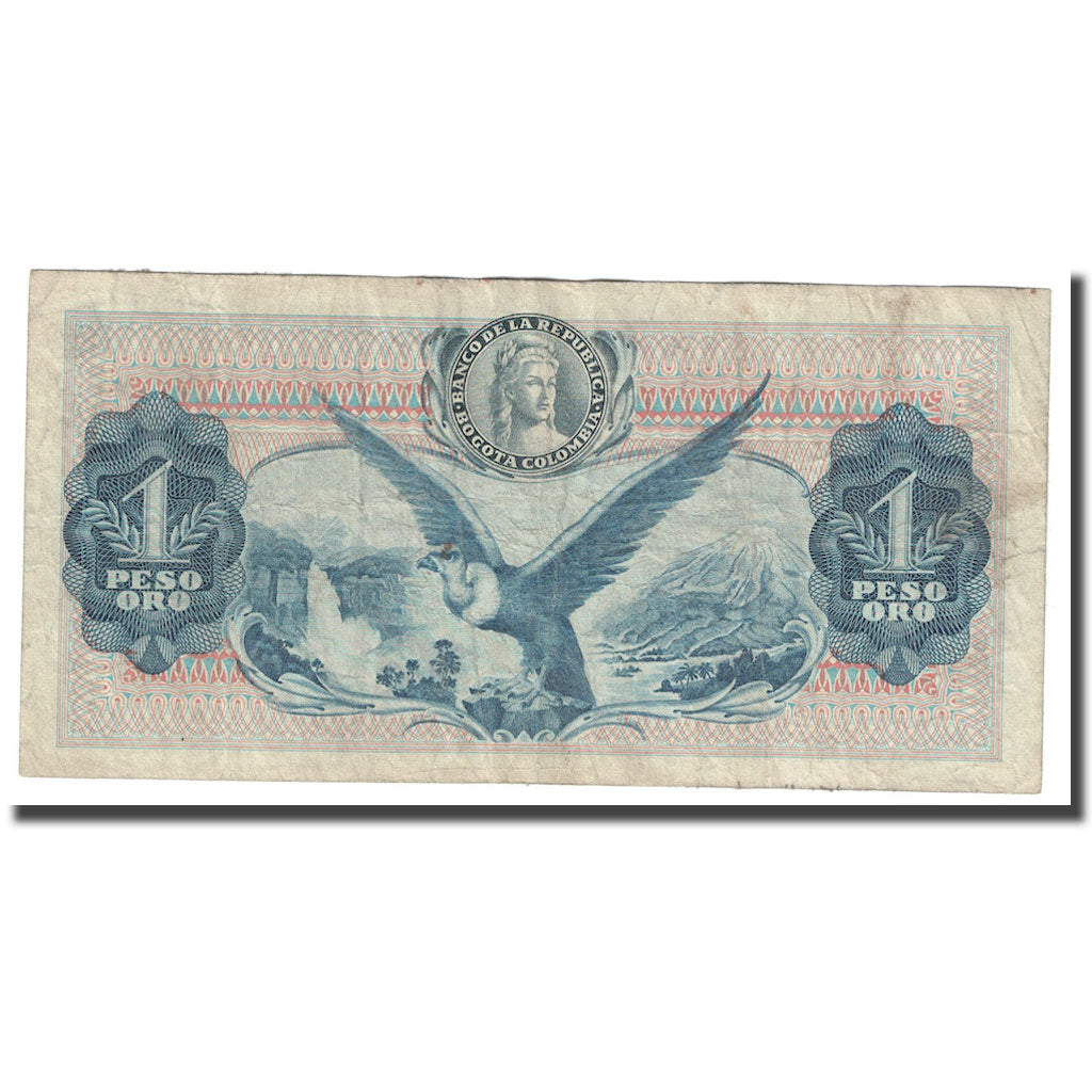 Banknot, Colombia, 1 Peso Oro, 1972, 1972-06-20, KM:404e, VF(30-35)