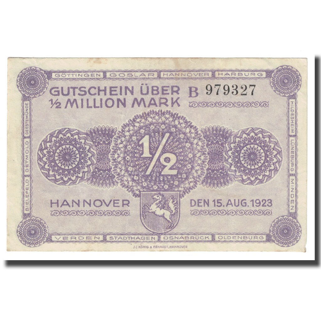 Banconote, Germania, 500,000 Mark, 1923, 1923-08-15, BB