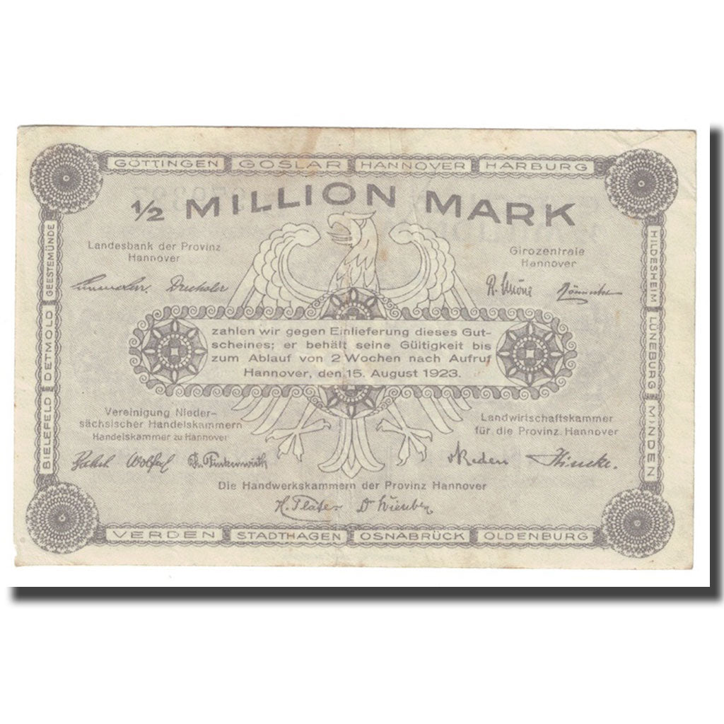 Banconote, Germania, 500,000 Mark, 1923, 1923-08-15, BB