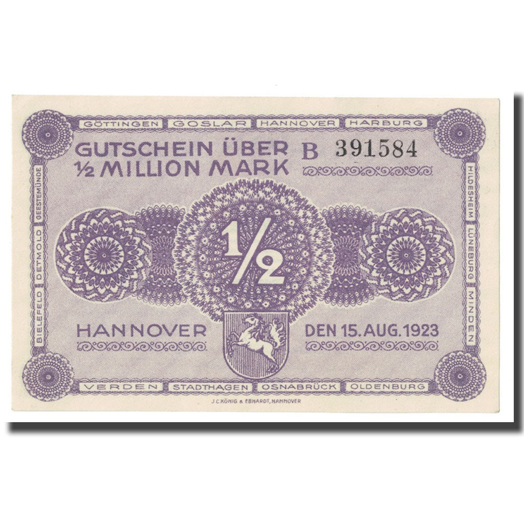 Banconote, Germania, 500,000 Mark, 1923, 1923-08-15, SPL