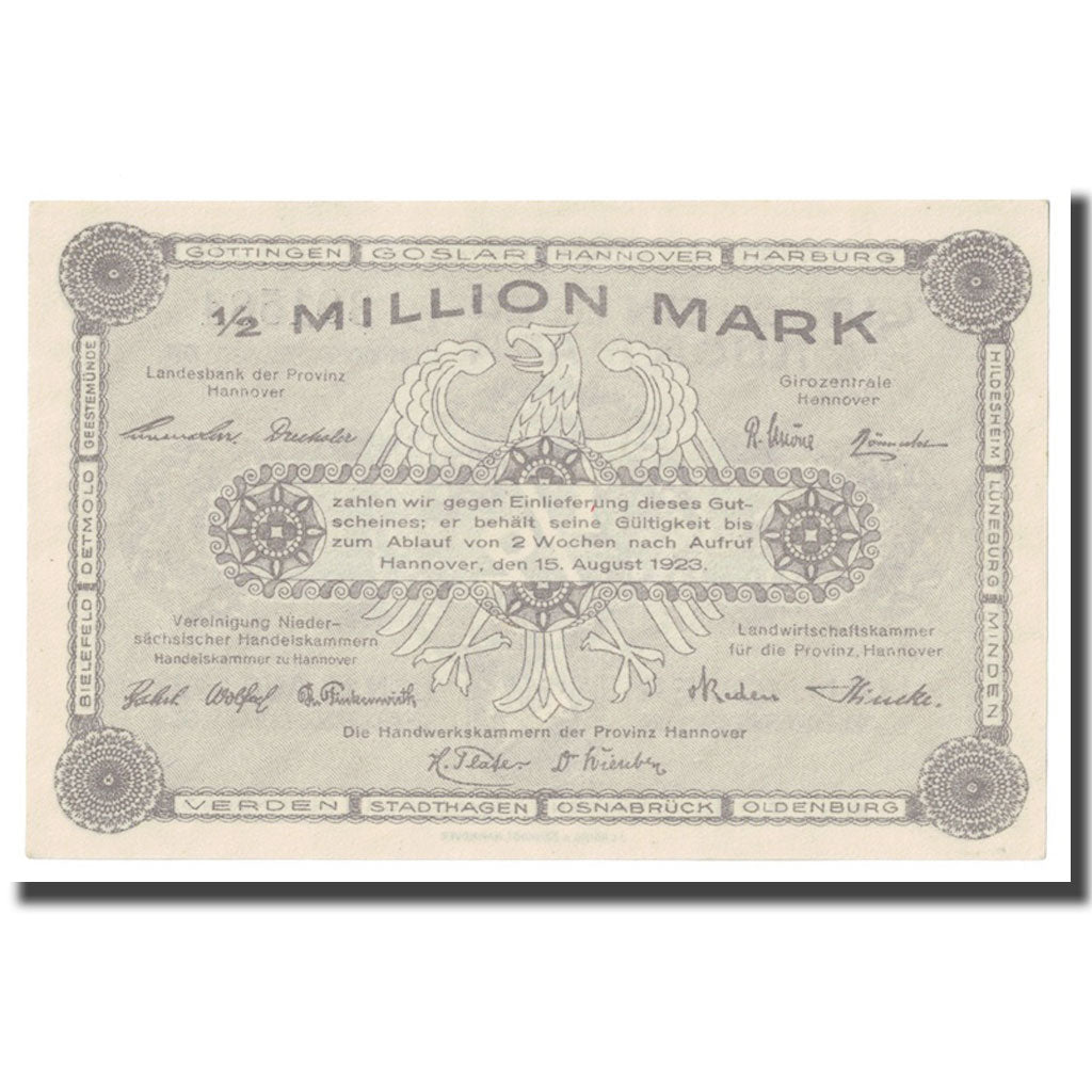 Banconote, Germania, 500,000 Mark, 1923, 1923-08-15, SPL