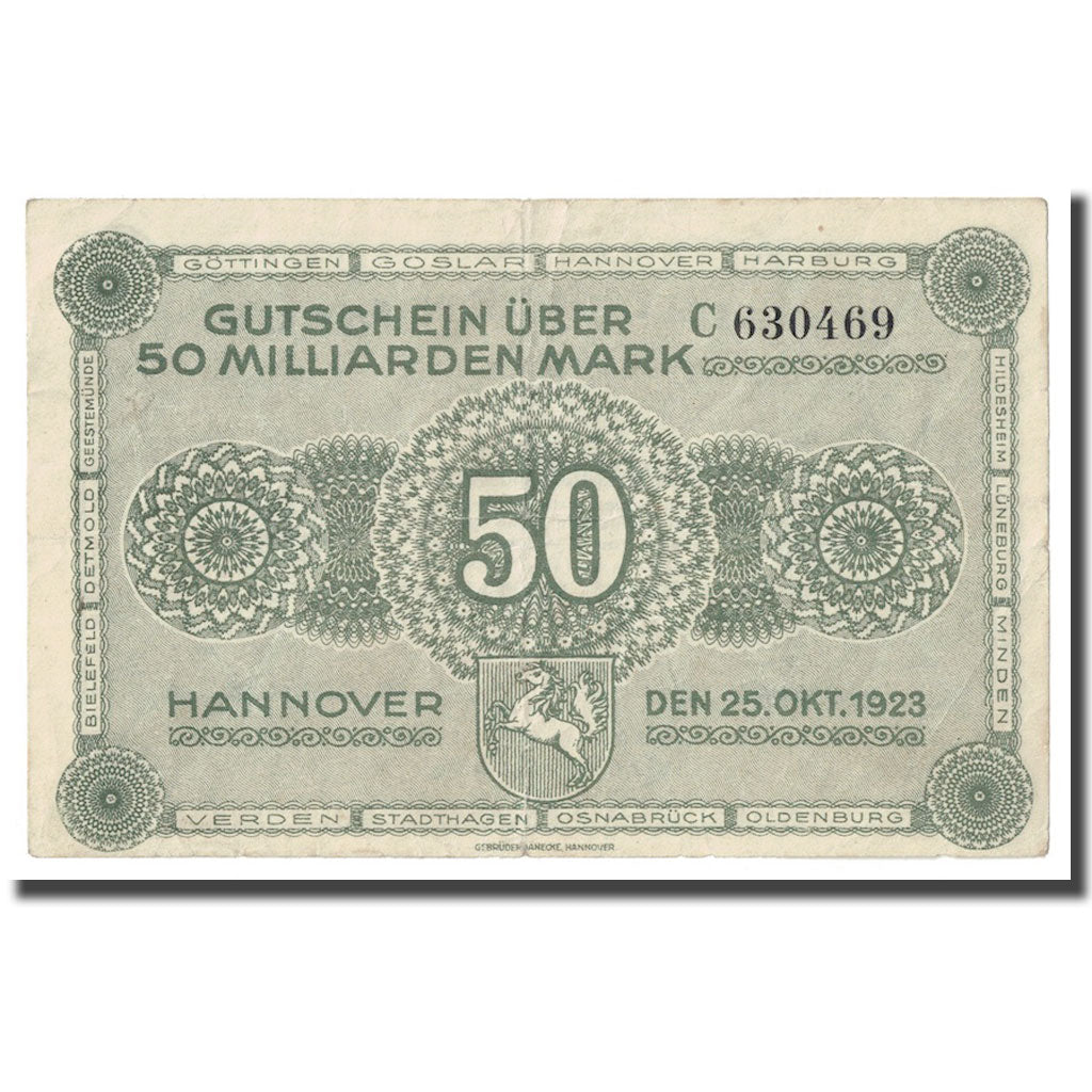Geldschein, Deutschland, 50 Milliarden Mark, 1923, 1923-10-25, S+