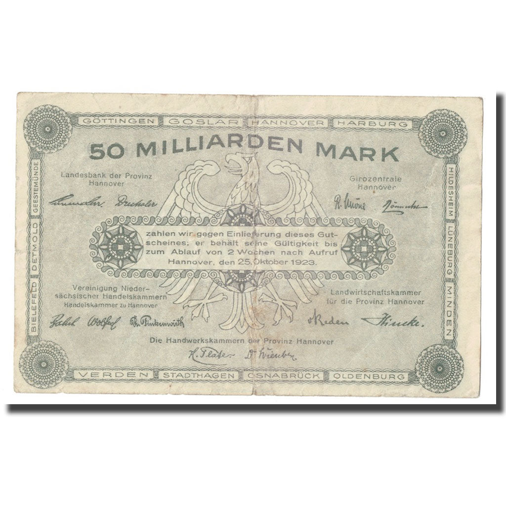 Geldschein, Deutschland, 50 Milliarden Mark, 1923, 1923-10-25, S+