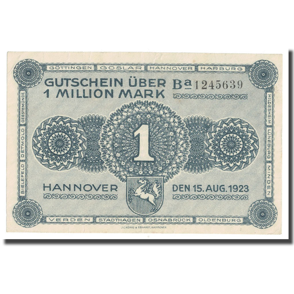 Geldschein, Deutschland, 1 Million Mark, 1923, 1923-08-15, KM:S1101, SS