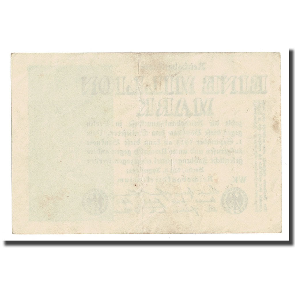 Banknote, Germany, 1 Million Mark, 1923, 1923-08-09, KM:102d, EF(40-45)