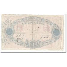 França, 500 Francs, Bleu et Rose, 1928, 1928-03-30, VG(8-10), Fayette:30.31