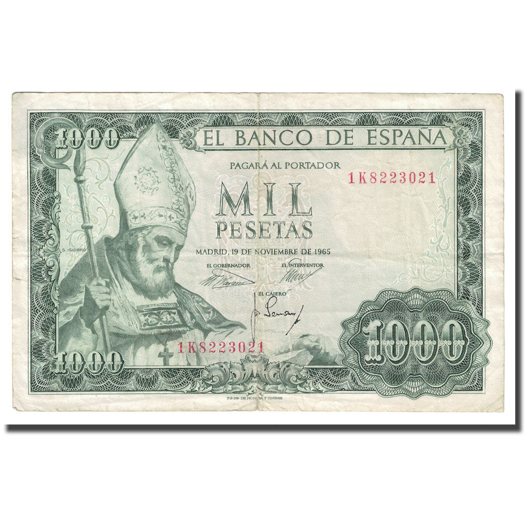 Banknote, Spain, 1000 Pesetas, 1965, 1965-11-19, KM:151, VF(20-25)