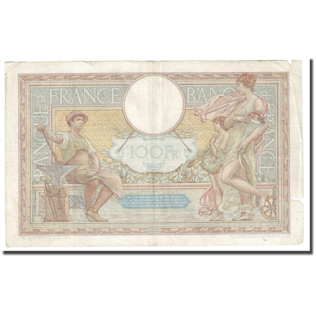 France, 100 Francs, Luc Olivier Merson, 1937, 1937-10-21, TB, Fayette:25.03