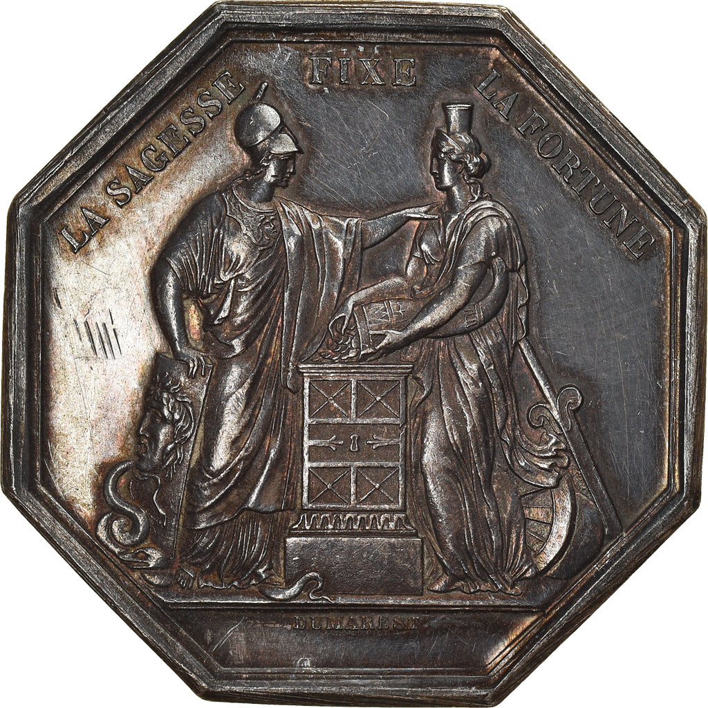 France, Jeton, Savings Bank, Banque de France, An VIII, Dumarest, SPL, Argent