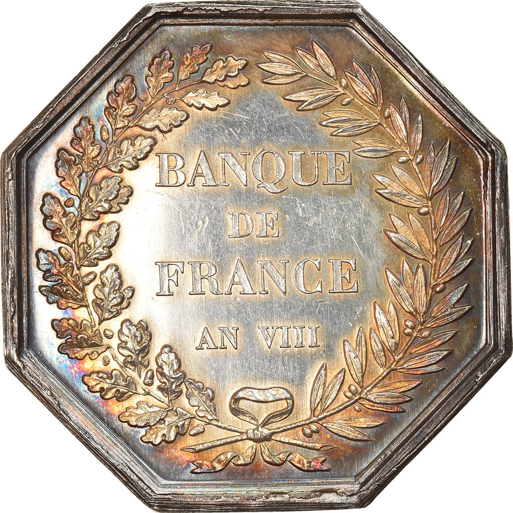 France, Jeton, Savings Bank, Banque de France, An VIII, Dumarest, SPL, Argent