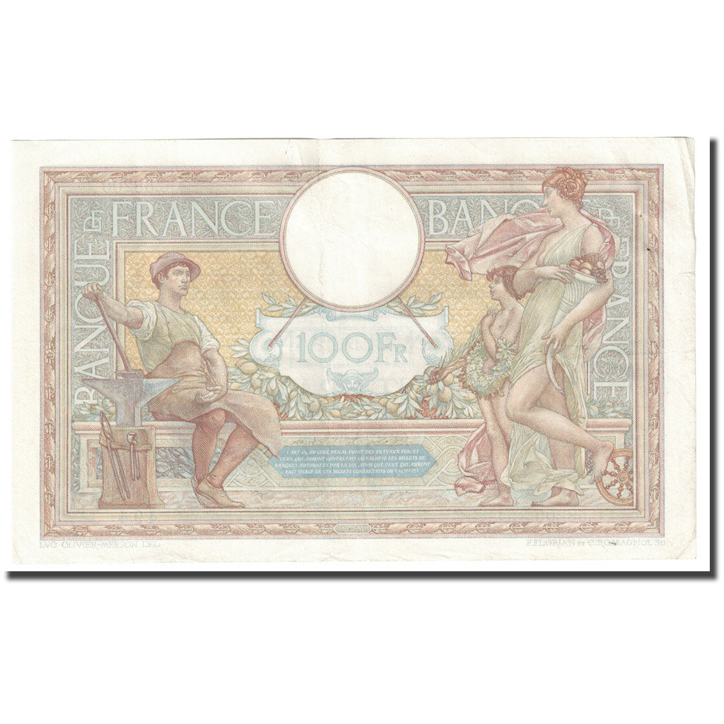 France, 100 Francs, Luc Olivier Merson, 1938, 1938-03-17, TTB, Fayette:25.13