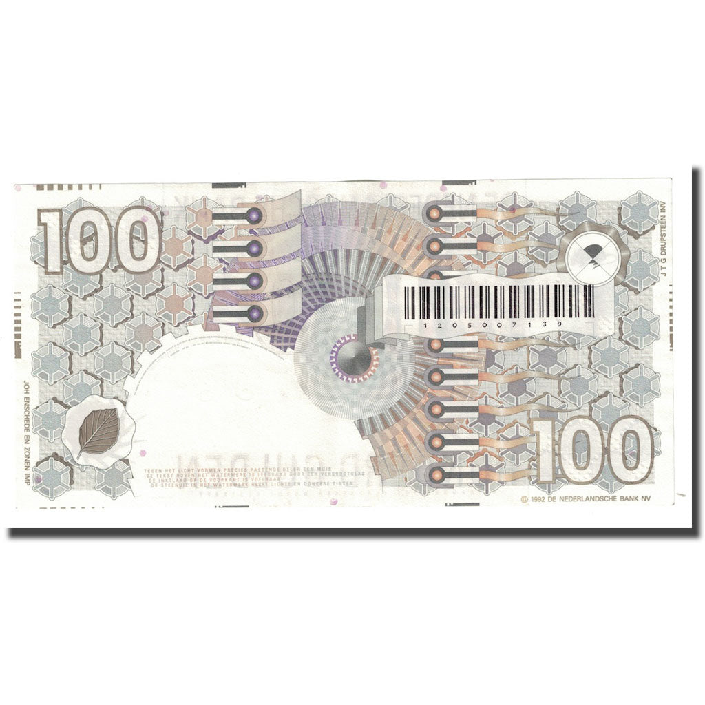 Banconote, Paesi Bassi, 100 Gulden, 1992, 1992-01-09, KM:101, SPL