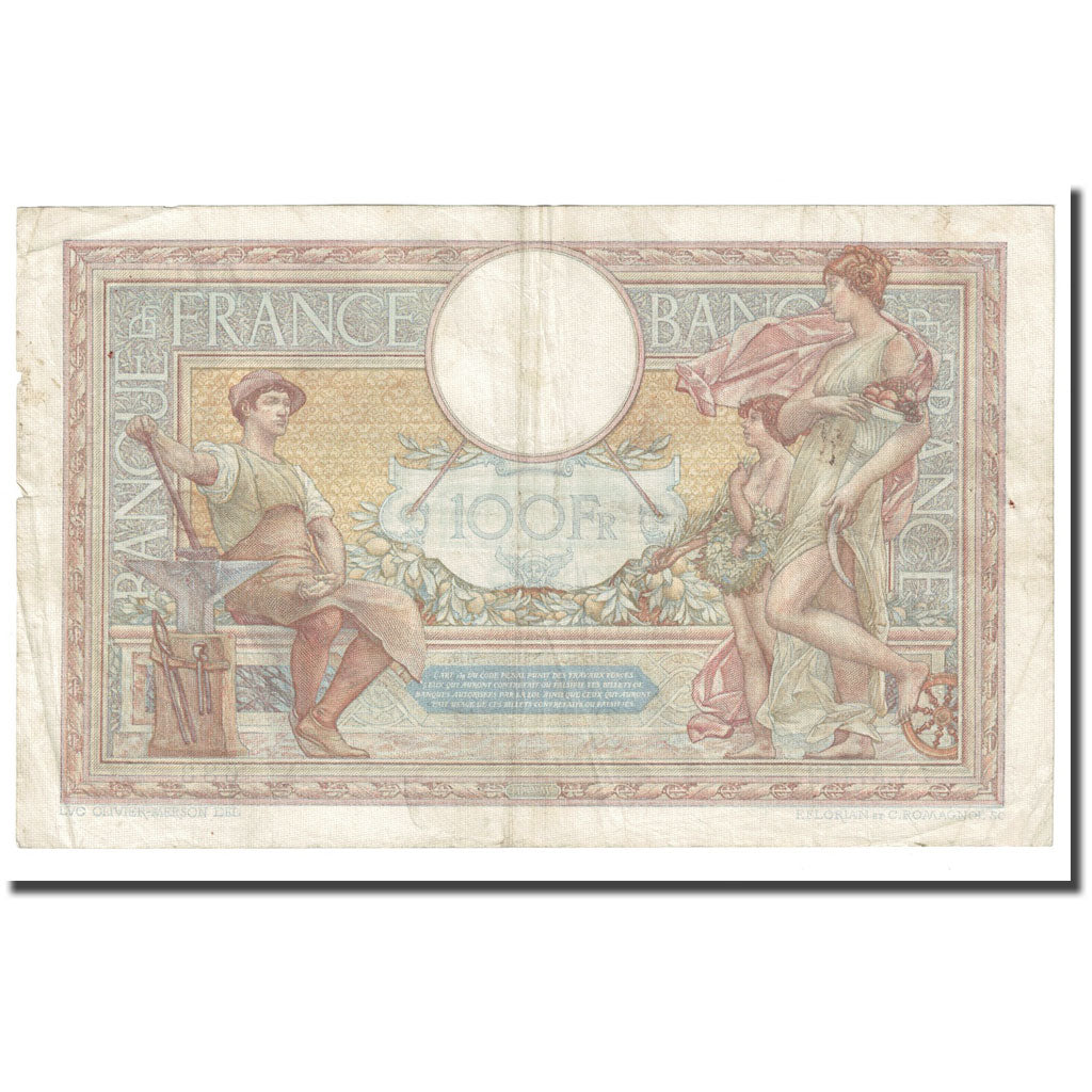 France, 100 Francs, Luc Olivier Merson, 1938, 1938-02-10, TB, Fayette:25.10
