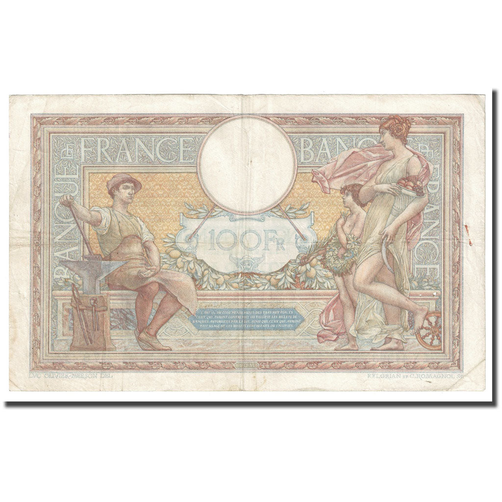 France, 100 Francs, Luc Olivier Merson, 1934, 1934-03-29, F(12-15)