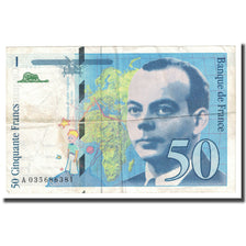 France, 50 Francs, St Exupéry, 1997, B+, Fayette:73.4, KM:157Ad