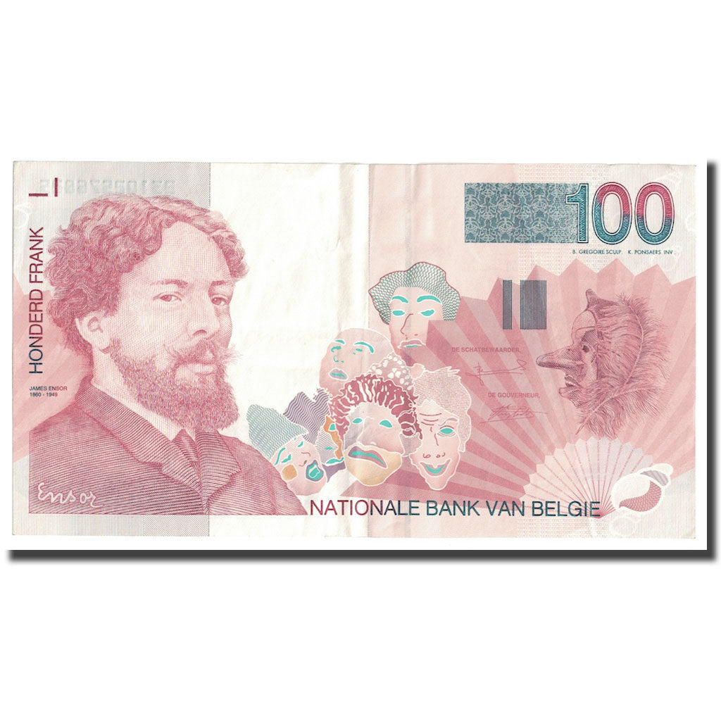 Banconote, Belgio, 100 Francs, Undated (1995-2001), KM:147, BB+