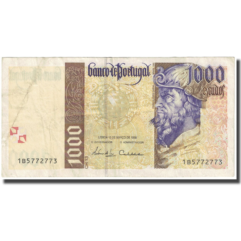 Billet, Portugal, 1000 Escudos, 1998, 1998-03-12, KM:188b, B+