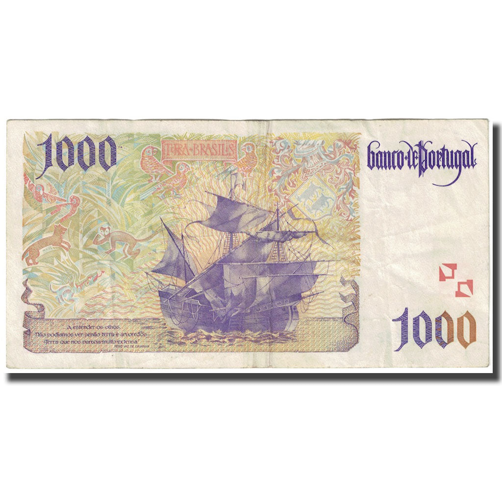 Nota, Portugal, 1000 Escudos, 1996, 1996-10-31, KM:188b, VF(20-25)