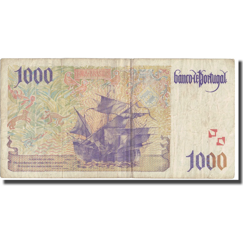 Banknot, Portugal, 1000 Escudos, 1996, 1996-10-31, KM:188b, F(12-15)
