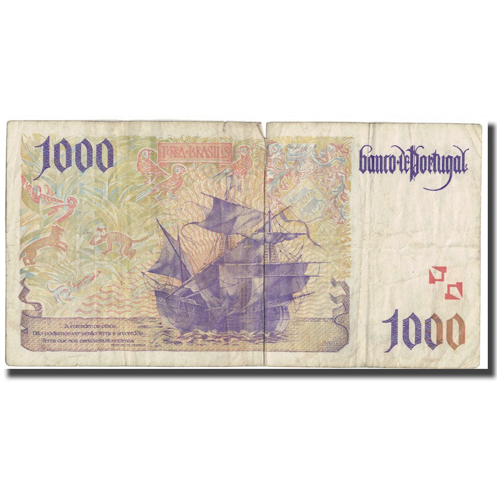 Nota, Portugal, 1000 Escudos, 1996, 1996-10-31, KM:188b, VG(8-10)