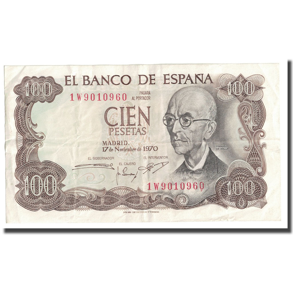 Banknote, Spain, 100 Pesetas, 1970, 1970-11-17, KM:152a, AU(50-53)
