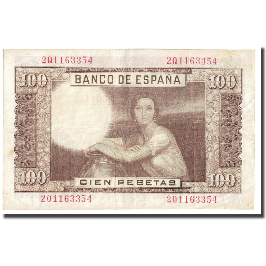 Banknote, Spain, 100 Pesetas, 1953, 1953-04-07, KM:145a, EF(40-45)