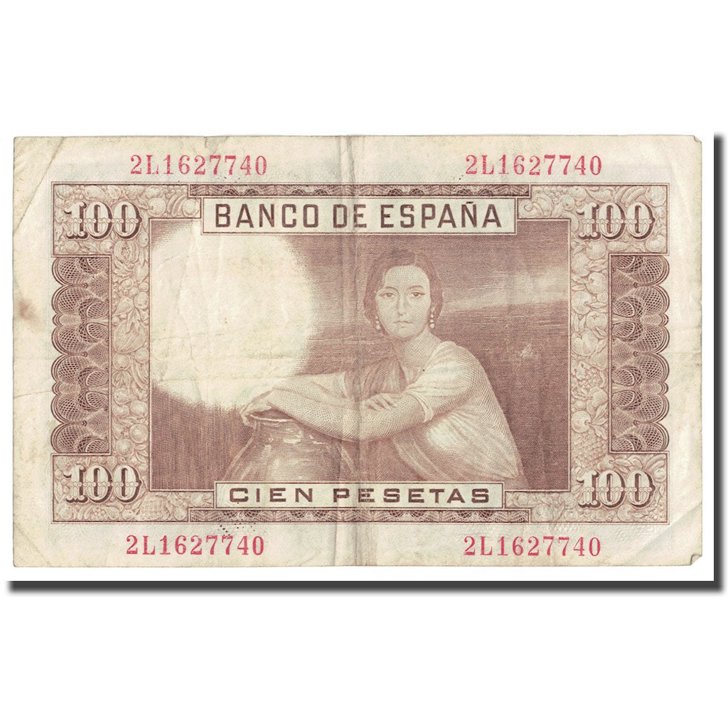 Banknote, Spain, 100 Pesetas, 1953, 1953-04-07, KM:145a, VF(20-25)