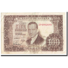 Banknote, Spain, 100 Pesetas, 1953, 1953-04-07, KM:145a, EF(40-45)