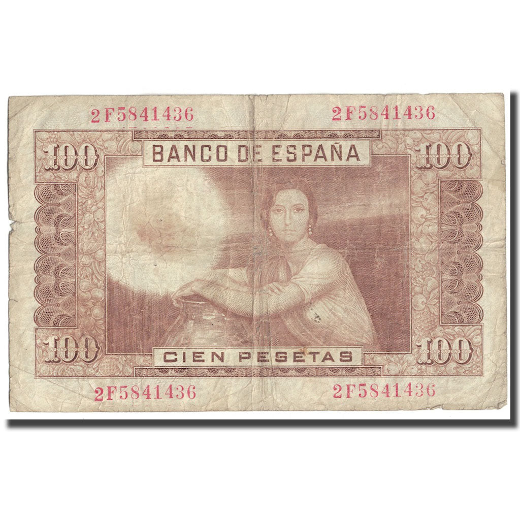 Banknote, Spain, 100 Pesetas, 1953, 1953-04-07, KM:145a, F(12-15)